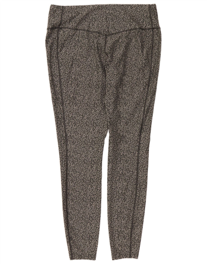 NIKE Womens Dri Fit Leggings UK 18 XL  Grey Animal Print Polyester