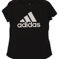 ADIDAS Womens Climalite Graphic T-Shirt Top UK 8/10 Small Black Polyester Vintage Adidas and Second-Hand Adidas from Messina Hembry 