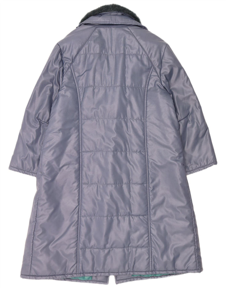 Vintage Womens Padded Coat IT 53 2XL Blue