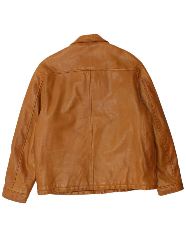 Vintage Mens Leather Jacket UK 40 Large Brown Leather