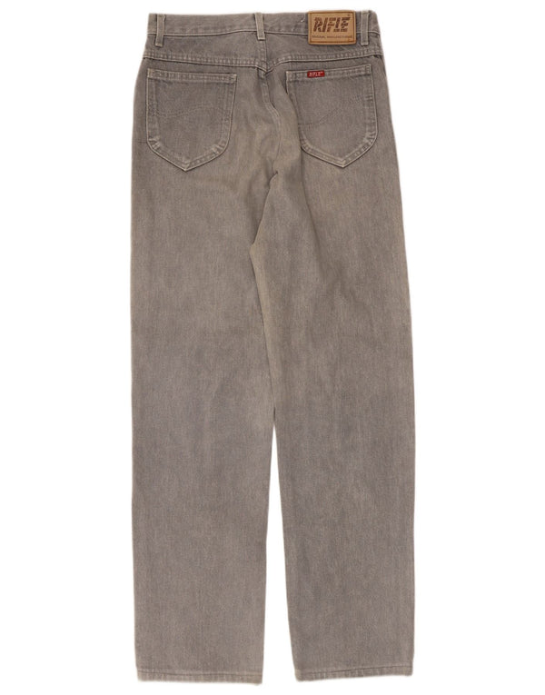 Rifle Mens Straight Jeans W30 L31 Grey Cotton