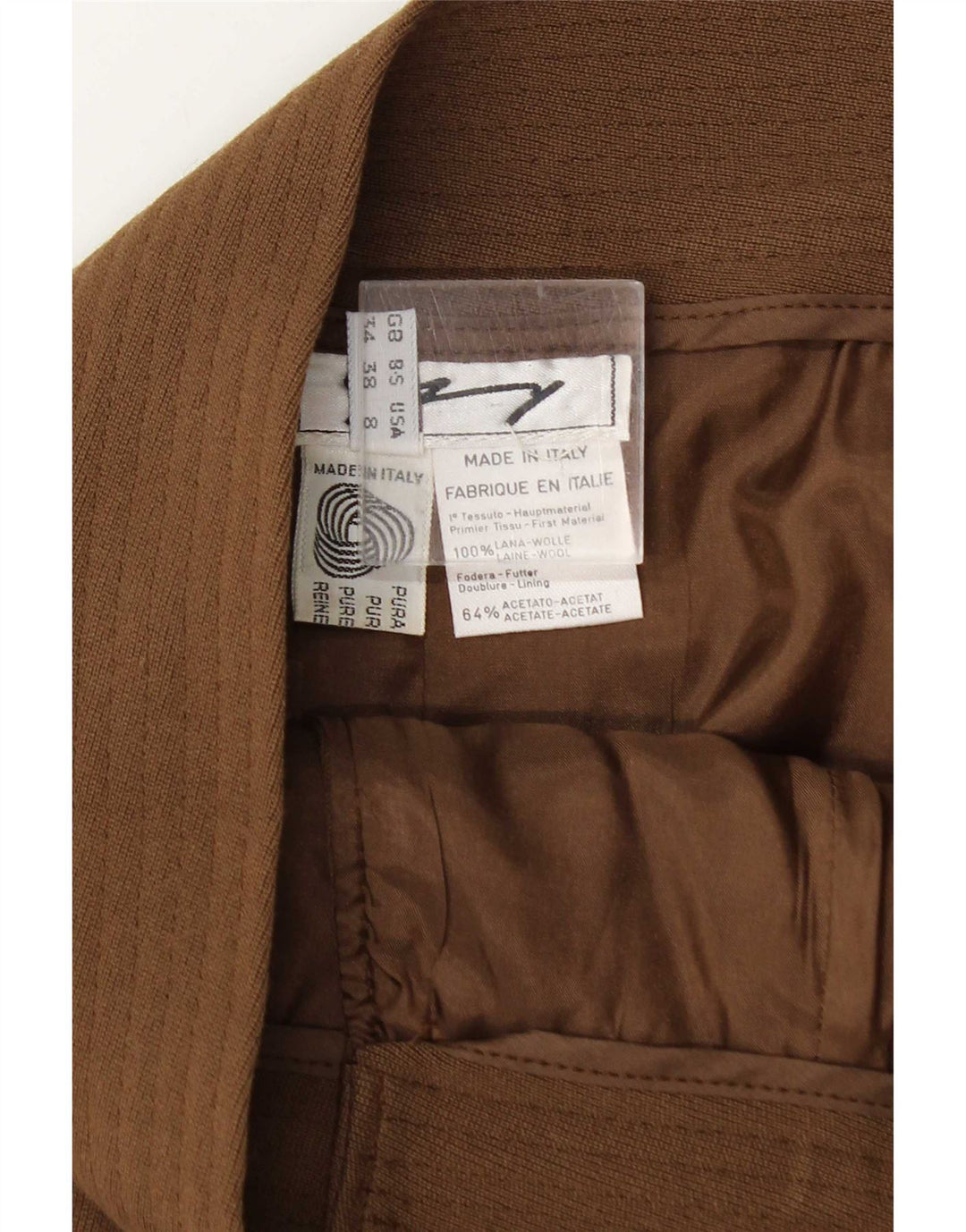 Vintage Womens Wrap Skirt US 8 Medium W25 Brown Wool