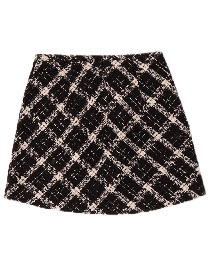 Zara Womens Mini Skirt XS W24 Black Check