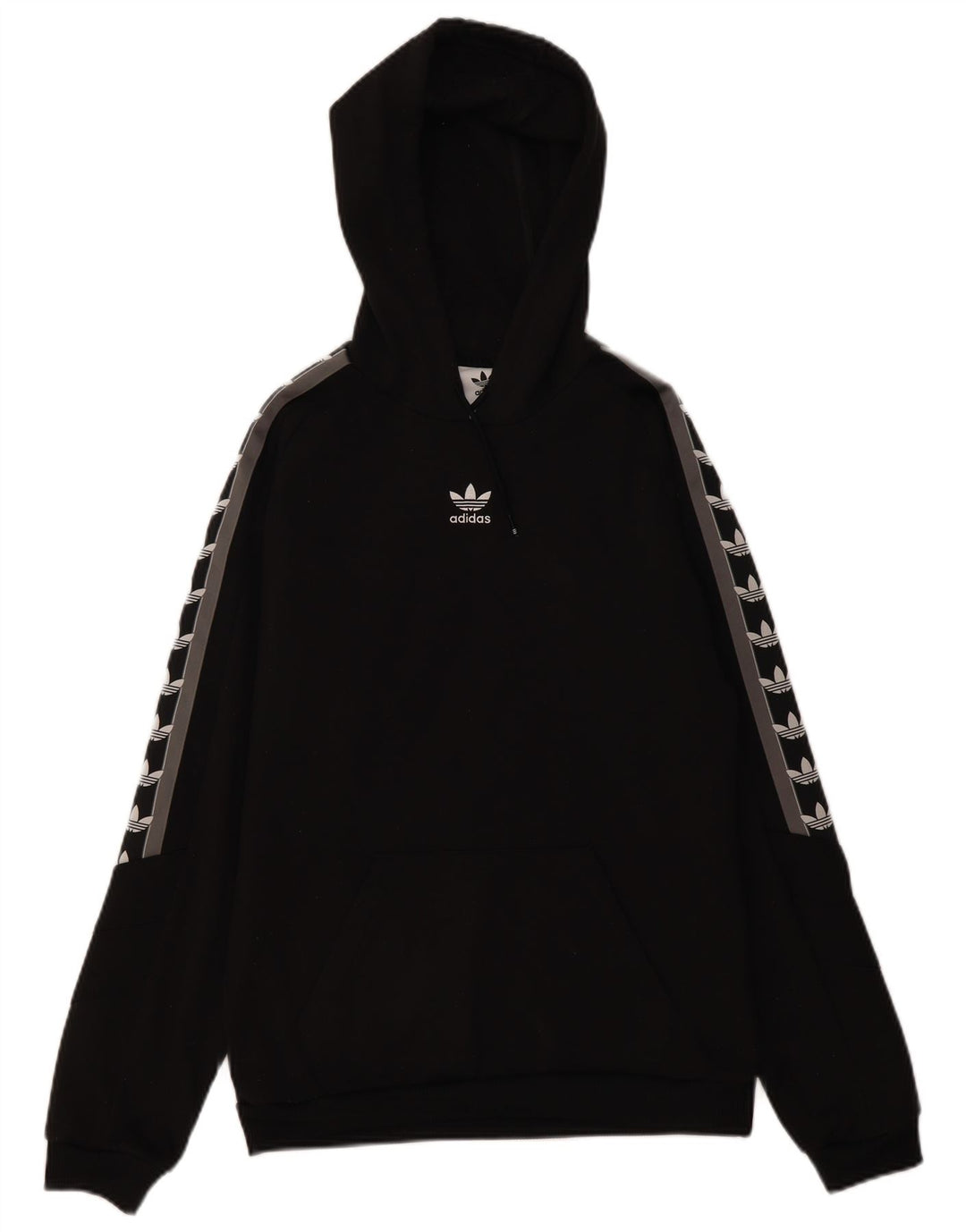 ADIDAS Mens Graphic Hoodie Jumper XS Black Polyester