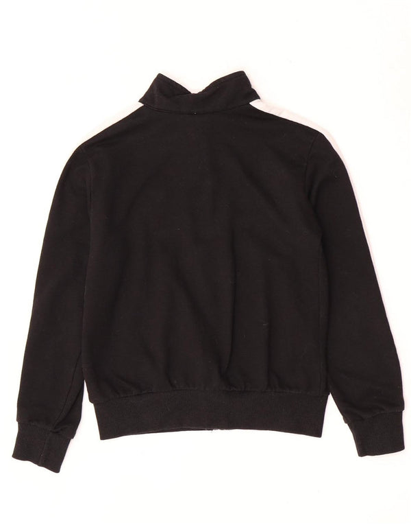 Puma Boys Tracksuit Top Jacket 7-8 Years Small Black Colourblock Cotton