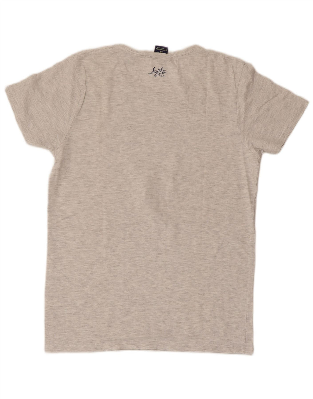 SCOTCH & SODA Mens Graphic T-Shirt Top Small Grey Cotton