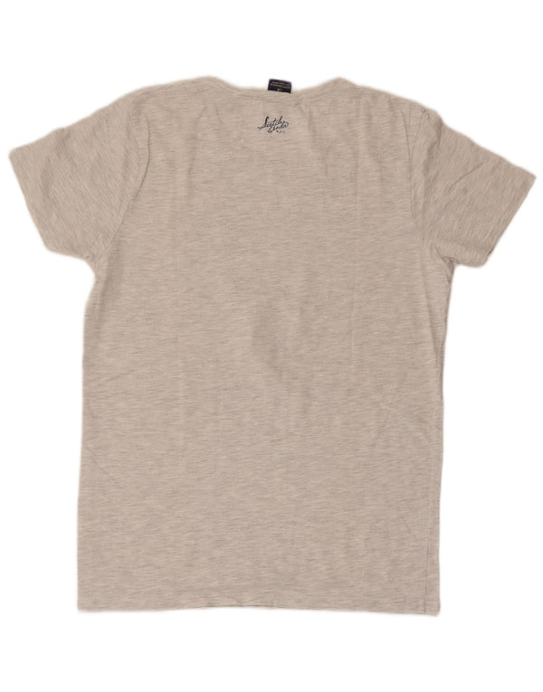 SCOTCH & SODA Mens Graphic T-Shirt Top Small Grey Cotton