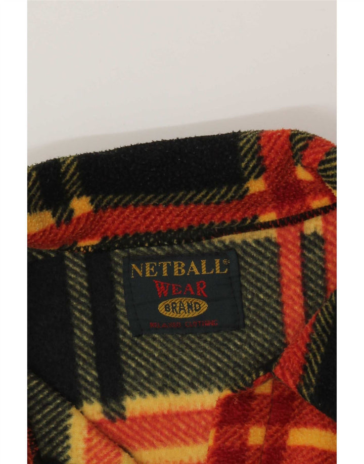 Vintage Mens Fleece Shirt Large Multicoloured Plaid