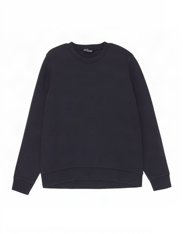 Marks & Spencer Womens Sweatshirt Jumper UK 14 Medium Navy Blue Cotton