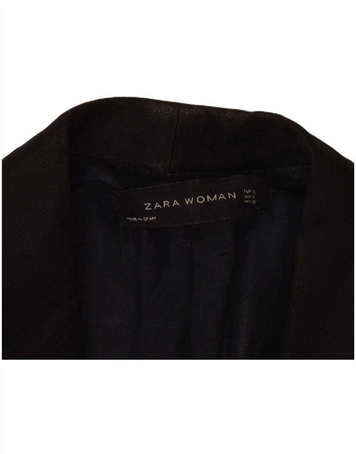 Zara Womens 1 Button Blazer Jacket UK 10 Small Black
