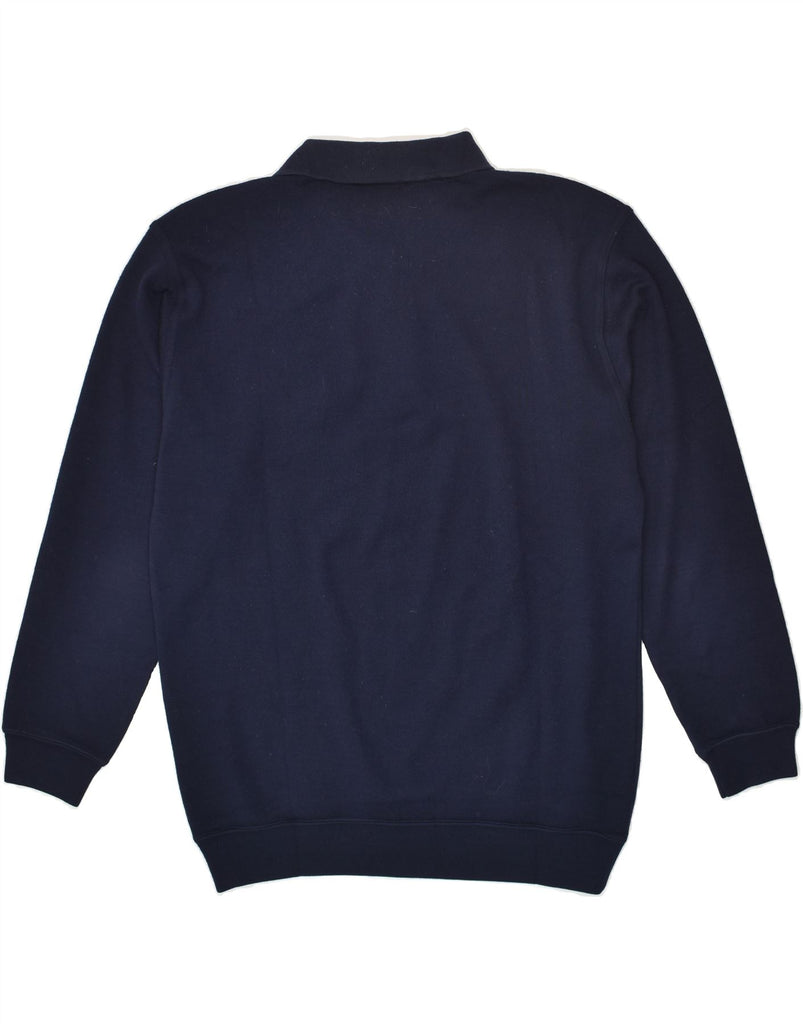 AMERIGO VESPUCCI Mens Polo Neck Jumper Sweater Medium Navy Blue | Vintage Amerigo Vespucci | Thrift | Second-Hand Amerigo Vespucci | Used Clothing | Messina Hembry 