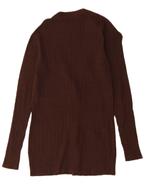 Zara Womens Cardigan Sweater UK 16 Large Brown