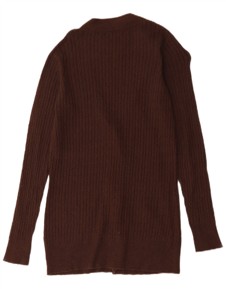 Zara Womens Cardigan Sweater UK 16 Large Brown