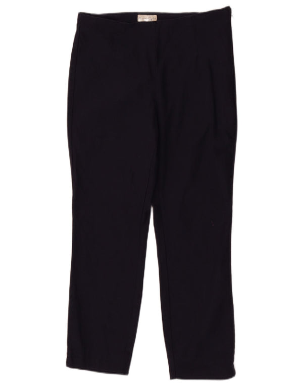 Phase Eight Womens Straight Cropped Trousers UK 12 Medium W28 L24 Navy Blue