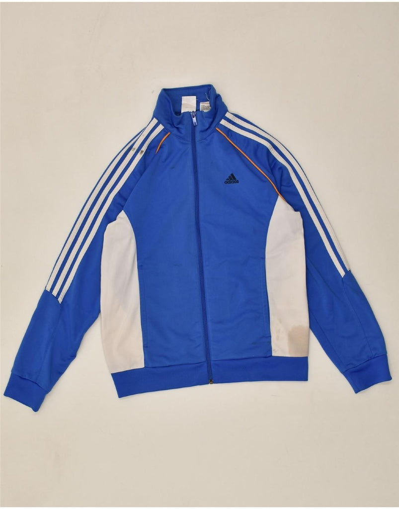 ADIDAS Boys Tracksuit Top Jacket 13-14 Years Blue Polyester | Vintage Adidas | Thrift | Second-Hand Adidas | Used Clothing | Messina Hembry 