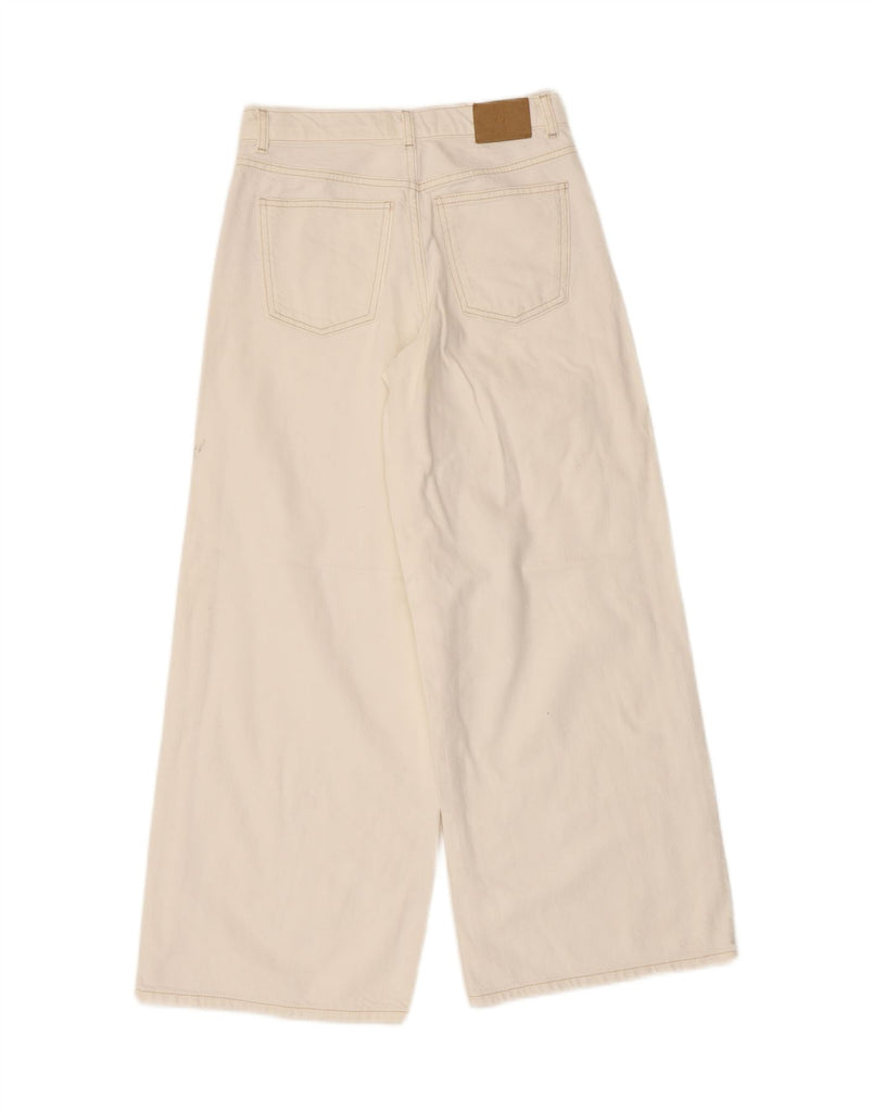 ZARA Girls Wide Leg Jeans 13-14 Years W26 L27 White Vintage Zara and Second-Hand Zara from Messina Hembry 