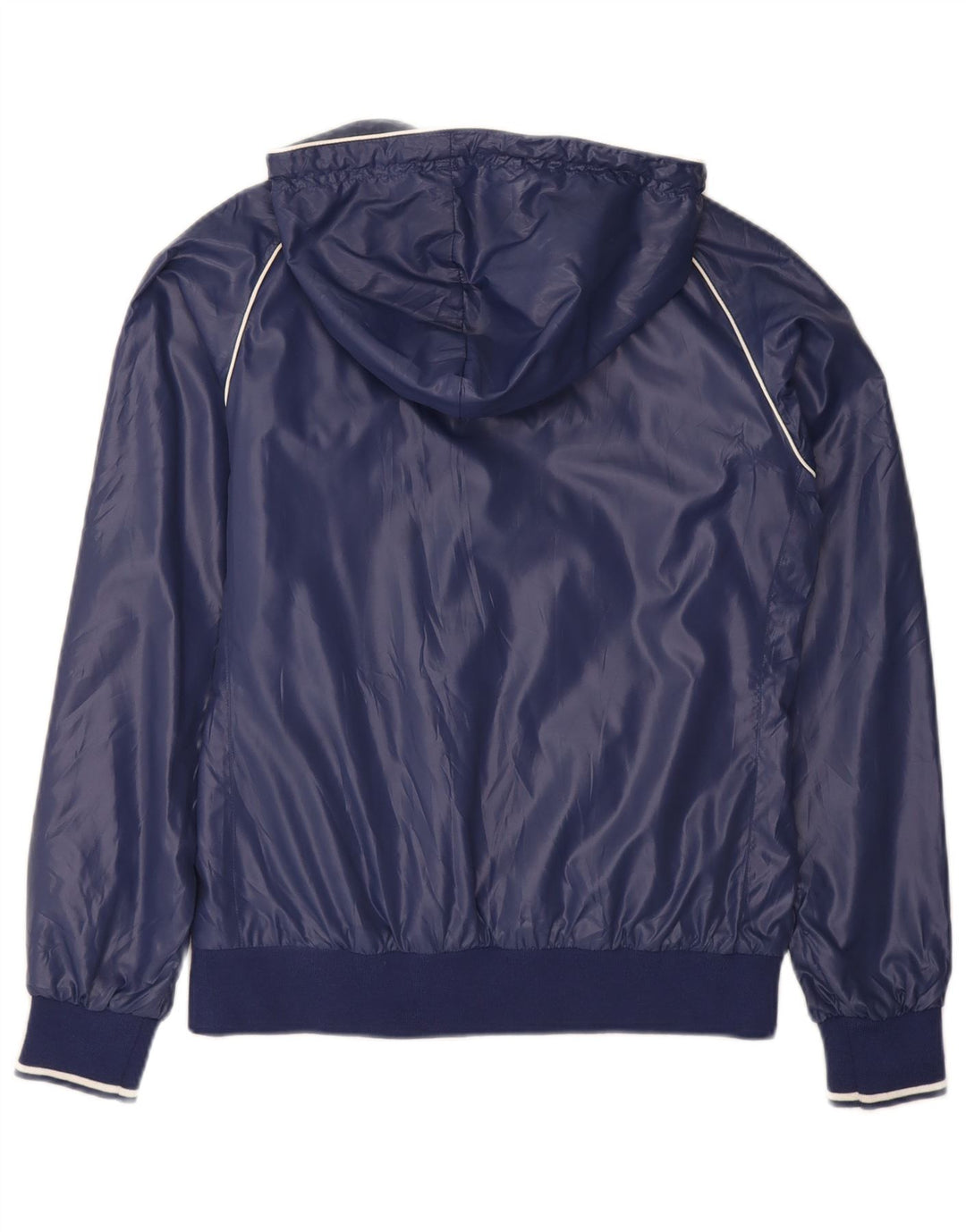 CHAMPION Womens Hooded Rain Jacket UK 10 Small Navy Blue Polyester