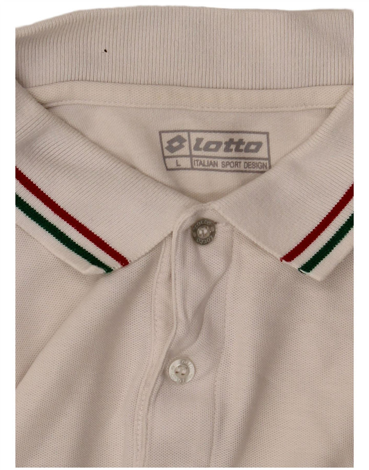 Lotto Mens Polo Shirt Large White