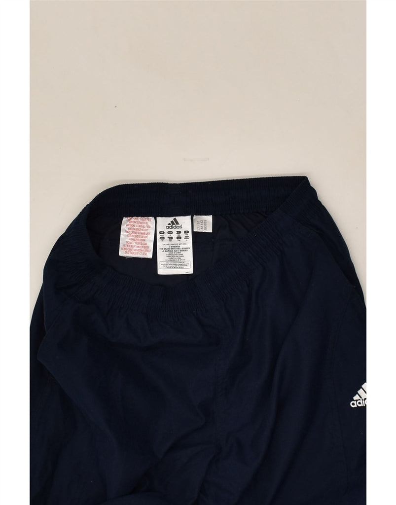 ADIDAS Boys Tracksuit Trousers 9-10 Years Navy Blue Polyester | Vintage Adidas | Thrift | Second-Hand Adidas | Used Clothing | Messina Hembry 