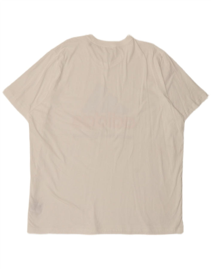 Adidas Mens Graphic T-Shirt Top 2XL White Cotton