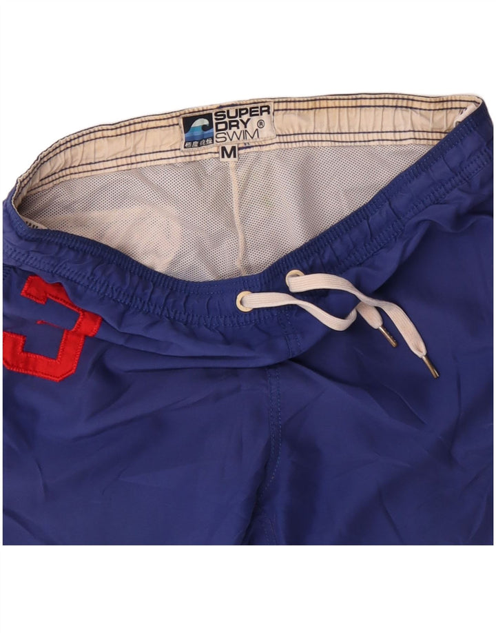 Superdry Mens Graphic Swimming Shorts Medium  Blue Polyester