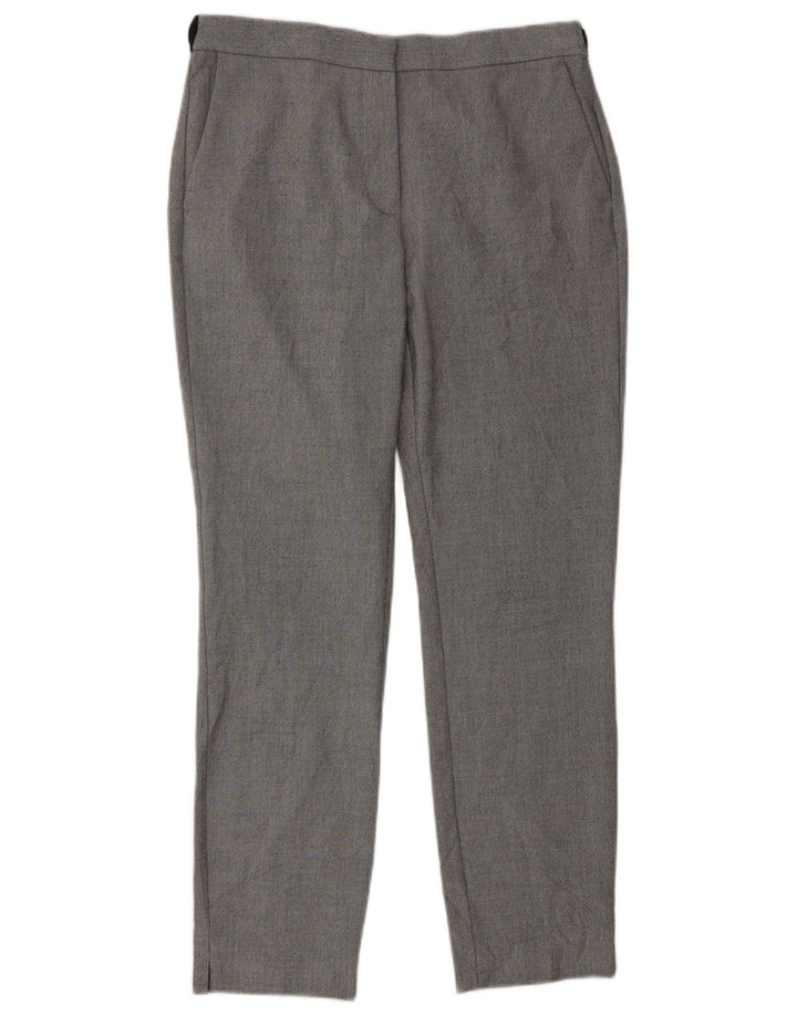 Zara Womens Tapered Chino Trousers Medium W30 L28 Grey Check Polyester