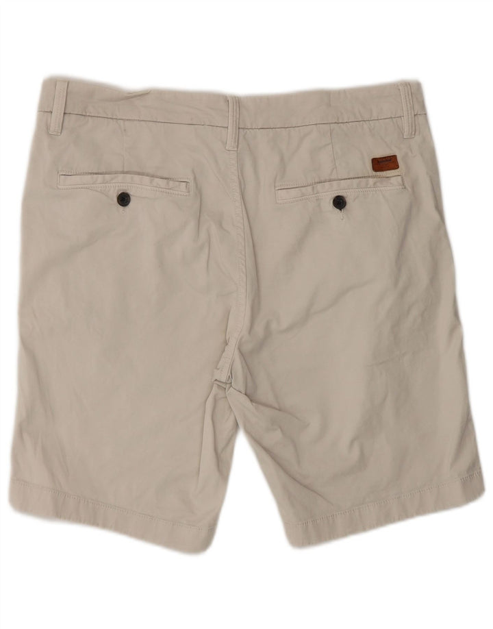 Timberland Mens Chino Shorts W33 Large Off White Cotton Classic