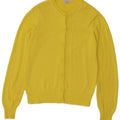 Stefanel Womens Cardigan Sweater UK 12 Medium Yellow Cotton