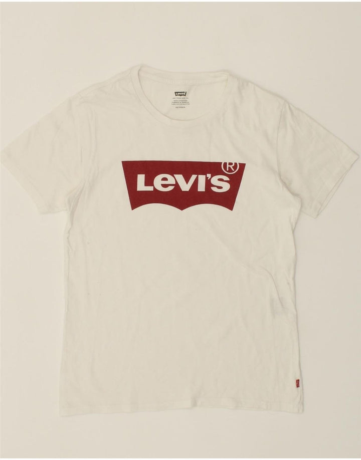 LEVI'S Mens Graphic T-Shirt Top XS White Cotton Vintage Levi's and Second-Hand Levi's from Messina Hembry 