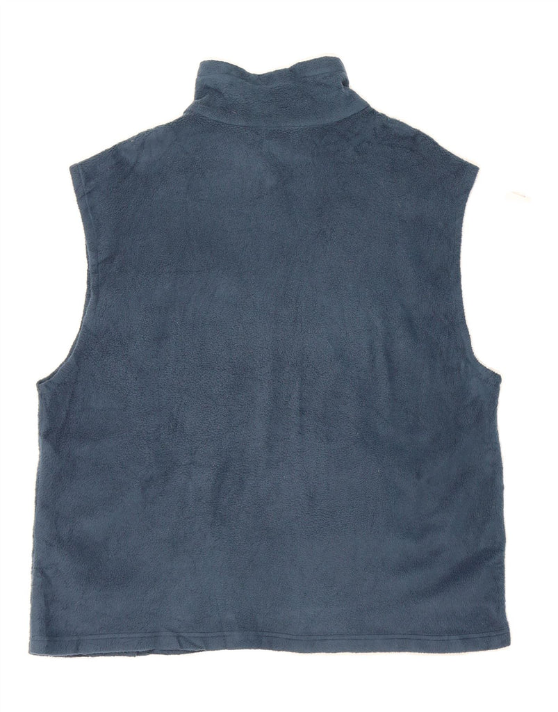 COLUMBIA Mens Fleece Gilet UK 42 XL Navy Blue Polyester Vintage Columbia and Second-Hand Columbia from Messina Hembry 