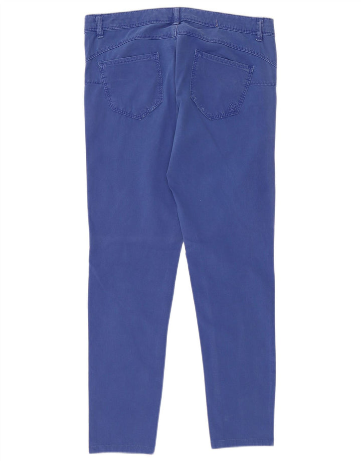 BENETTON Womens Super Skinny Casual Trousers W30 L27 Blue Cotton