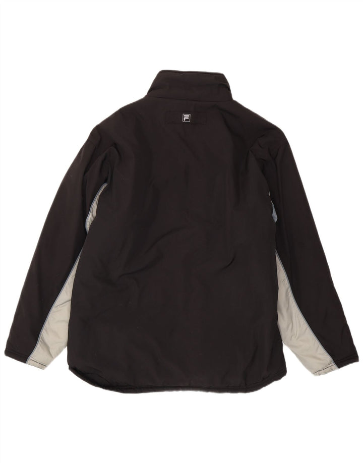 Fila Mens Reversible Padded Jacket IT 50 Large Black Colourblock Polyester
