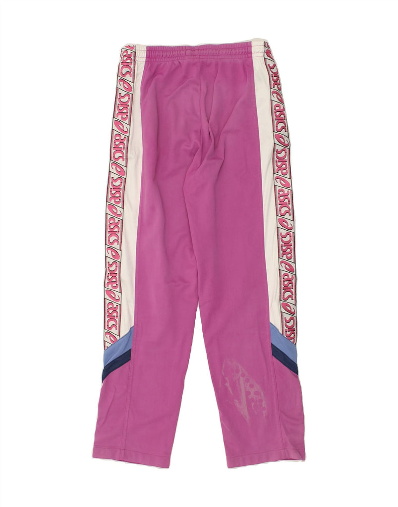 ASICS Mens Tracksuit Trousers IT 46 Small Pink Colourblock Polyamide | Vintage Asics | Thrift | Second-Hand Asics | Used Clothing | Messina Hembry 