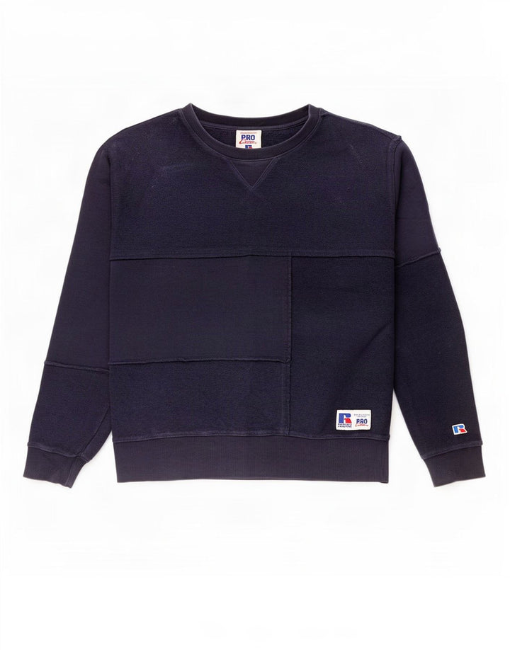 Russell Athletic Mens Sweatshirt Jumper Medium Navy Blue Cotton