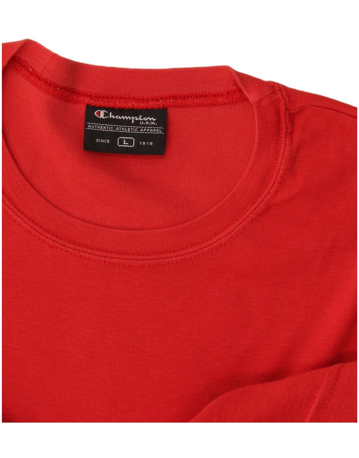 Champion Womens T-Shirt Top UK 14 Large Red