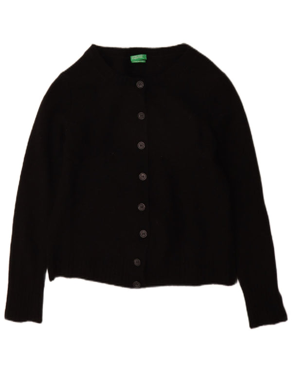 Benetton Womens Cardigan Sweater UK 10 Small Black