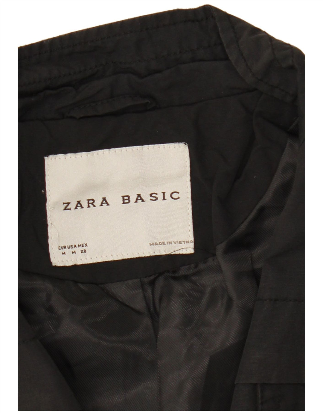 Zara Womens Military Jacket UK 12 Medium  Black