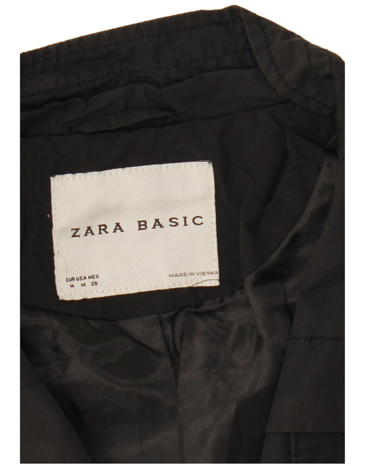 Zara Womens Military Jacket UK 12 Medium  Black