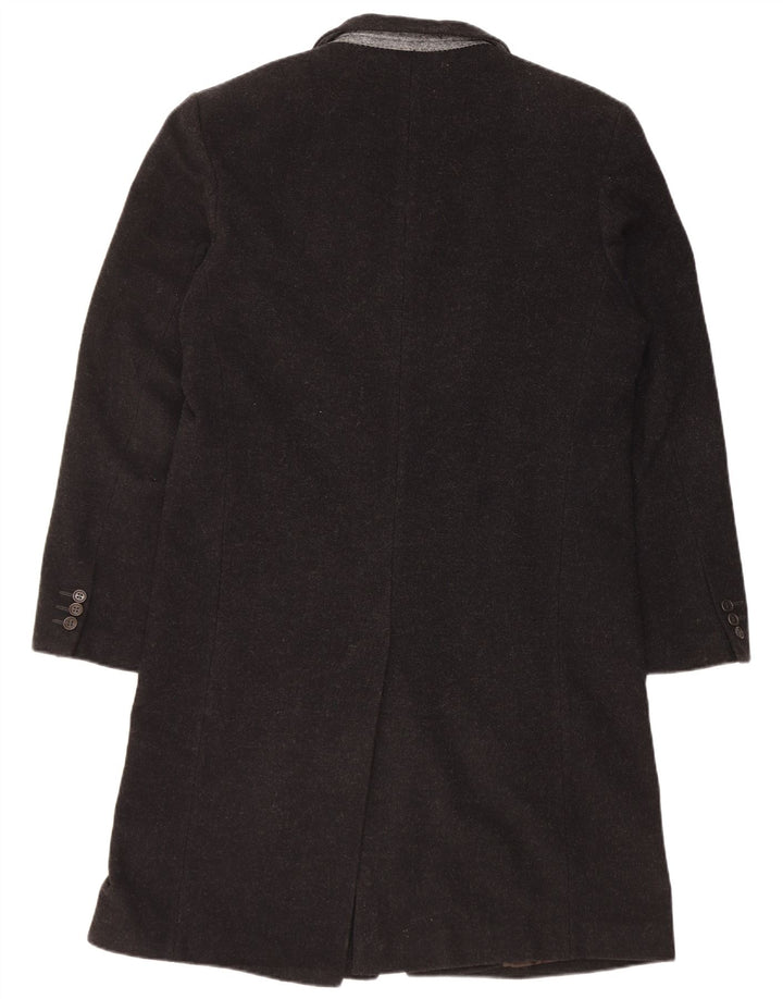 Marks & Spencer Mens Overcoat UK 36 Small Grey Wool