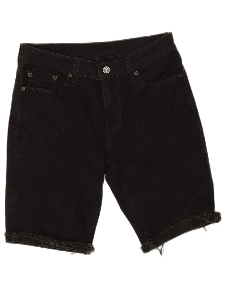 LEVI'S Womens 511 Denim Shorts W30 Medium  Black Cotton