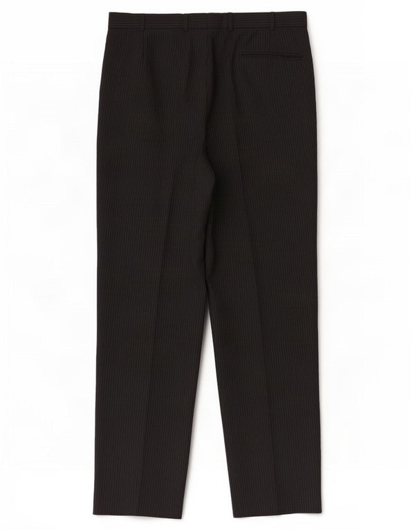 Marks & Spencer Mens Pegged Chino Trousers W36 L31 Navy Blue Pinstripe