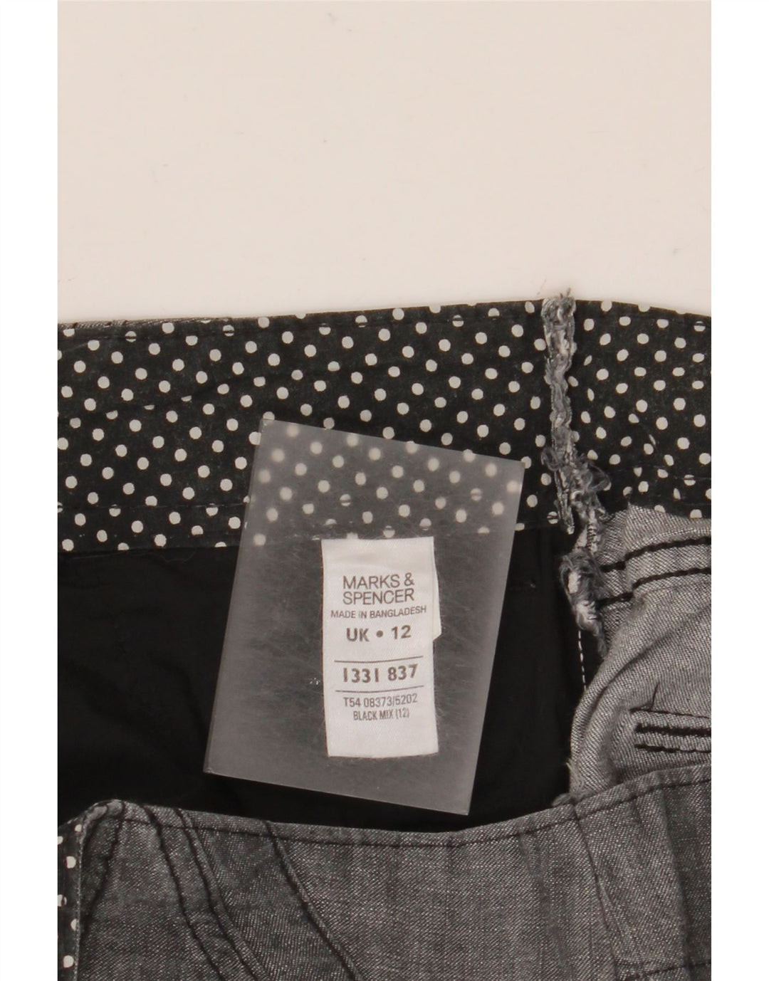 MARKS & SPENCER Womens Chino Shorts UK 12 Medium W30 Black Cotton
