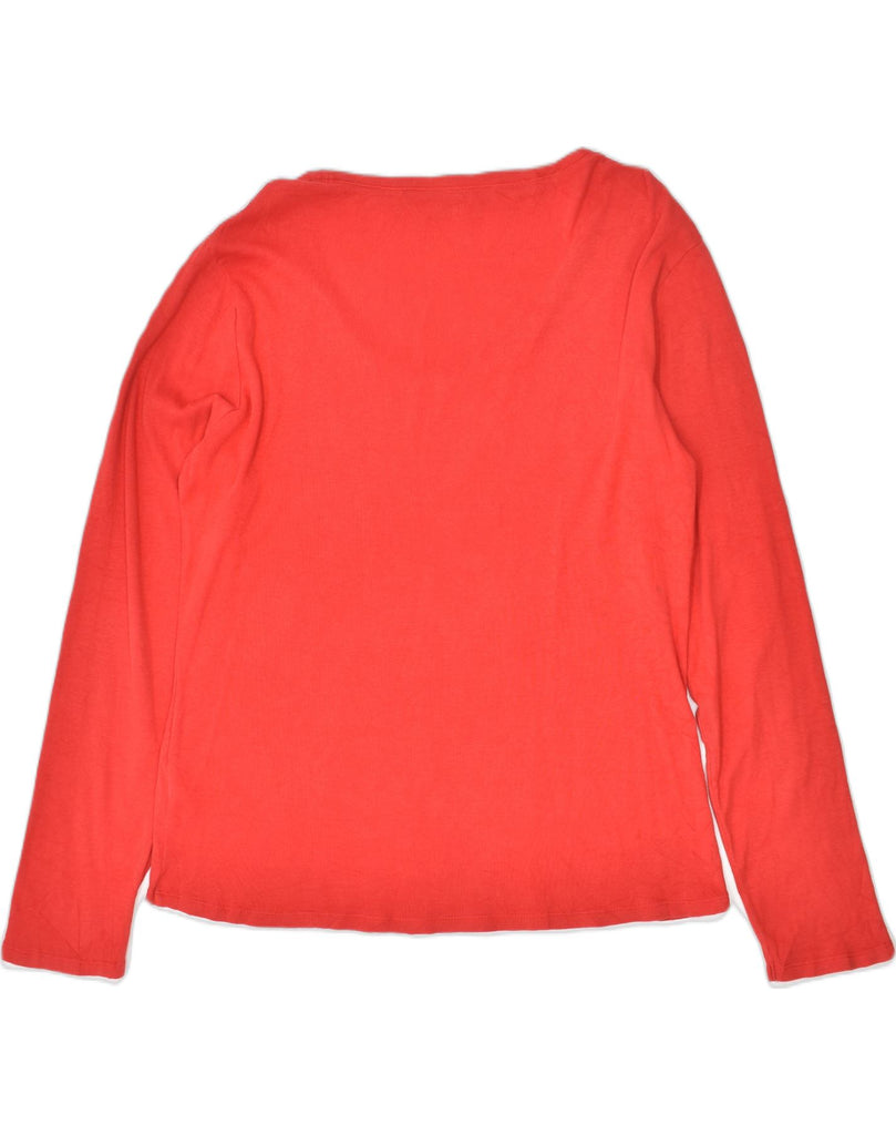 TOMMY HILFIGER Womens Top Long Sleeve UK 18 XL Red Cotton | Vintage | Thrift | Second-Hand | Used Clothing | Messina Hembry 