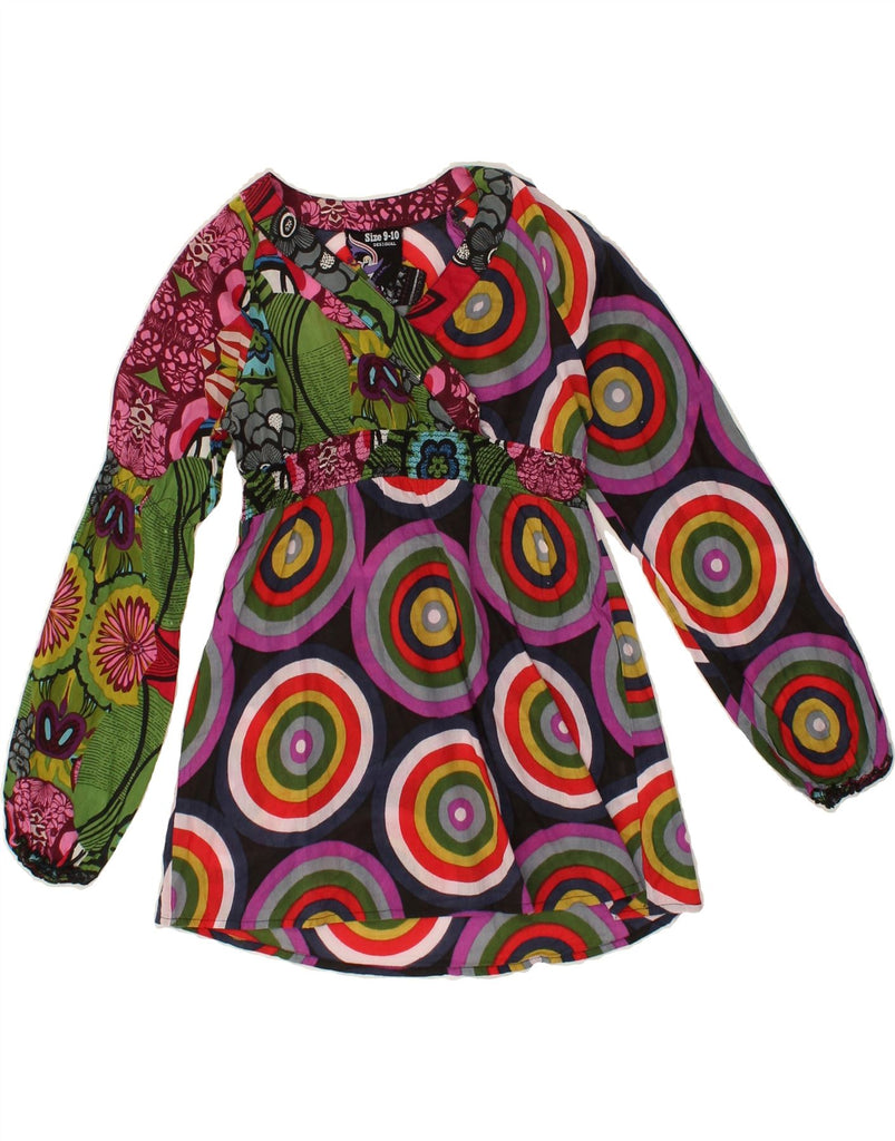 DESIGUAL Girls Blouse Top 9-10 Years Multicoloured Patchwork Cotton | Vintage Desigual | Thrift | Second-Hand Desigual | Used Clothing | Messina Hembry 