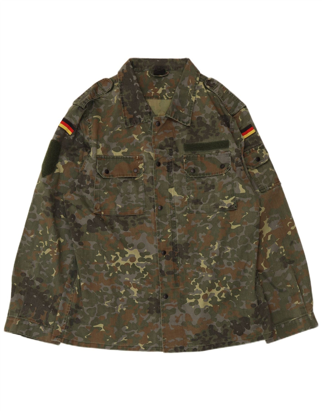 Brandit Mens Military Jacket UK 42 XL Khaki Camouflage Polyester