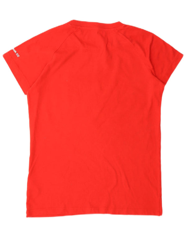 Reebok Womens Graphic T-Shirt Top UK 18 XL Red Cotton