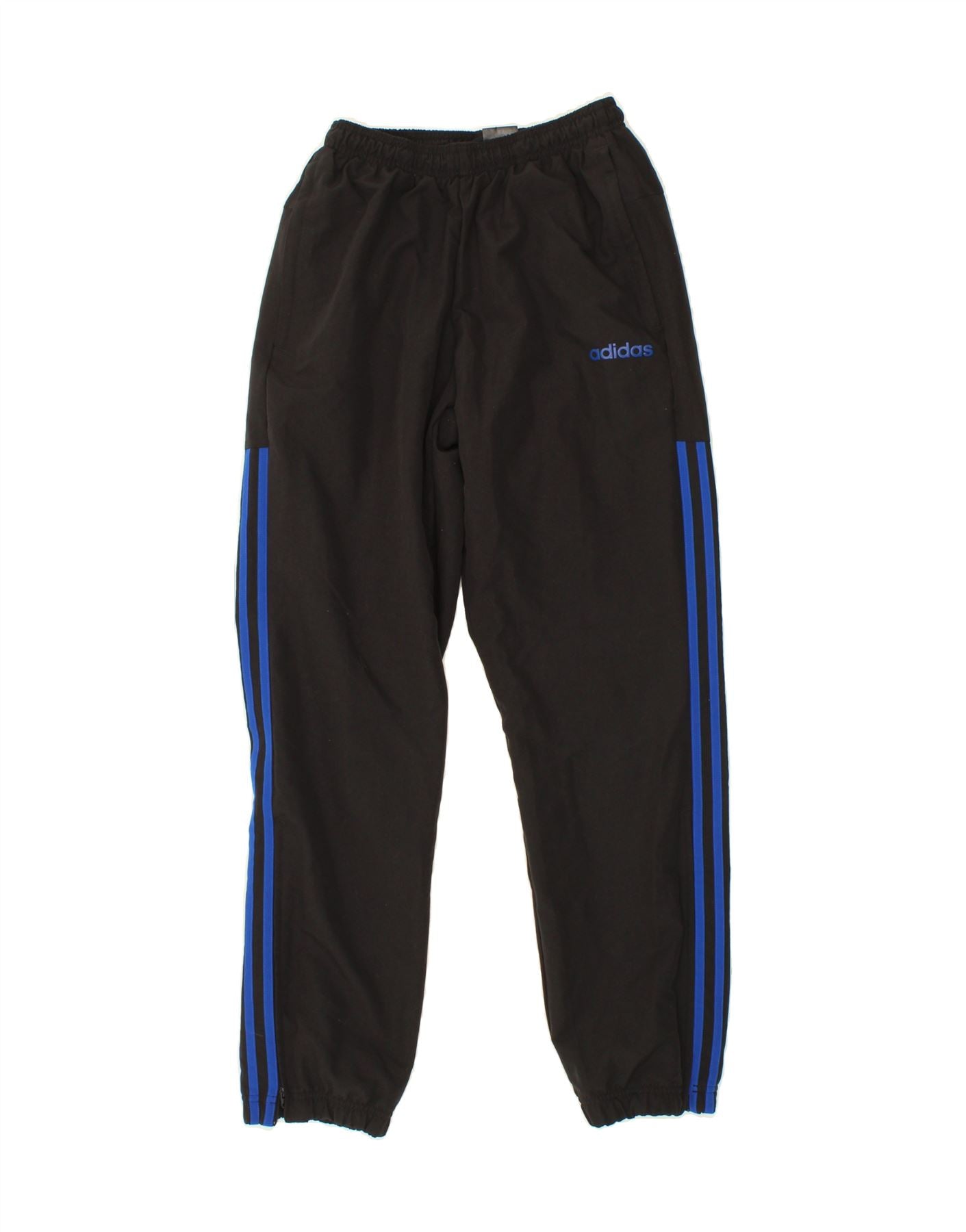 ADIDAS Mens Tracksuit Trousers Joggers Small Black Polyester