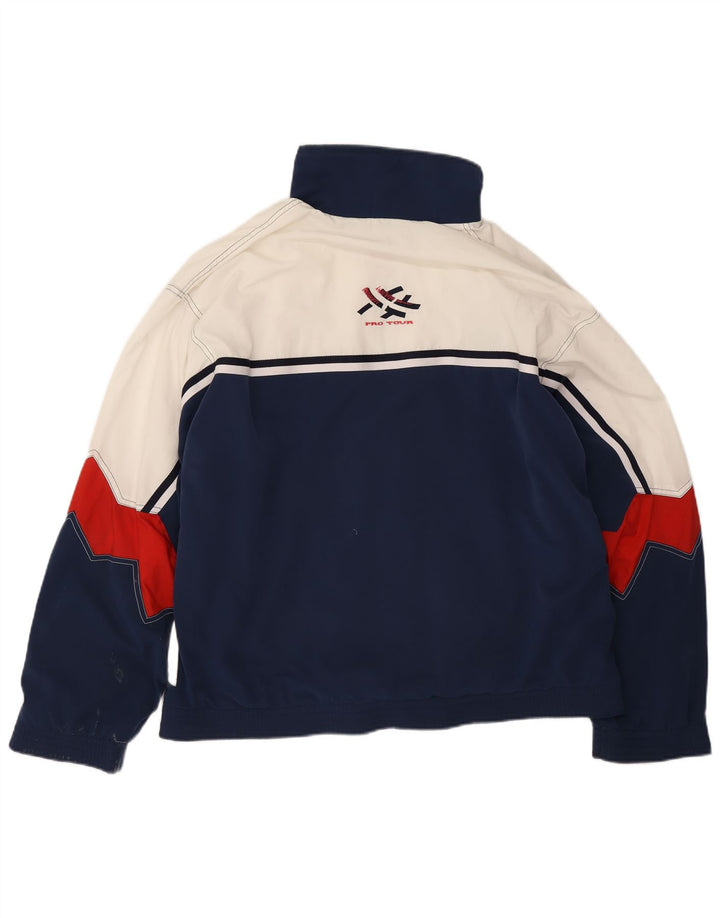 Lotto Mens Graphic Tracksuit Top Jacket Large Navy Blue Colourblock