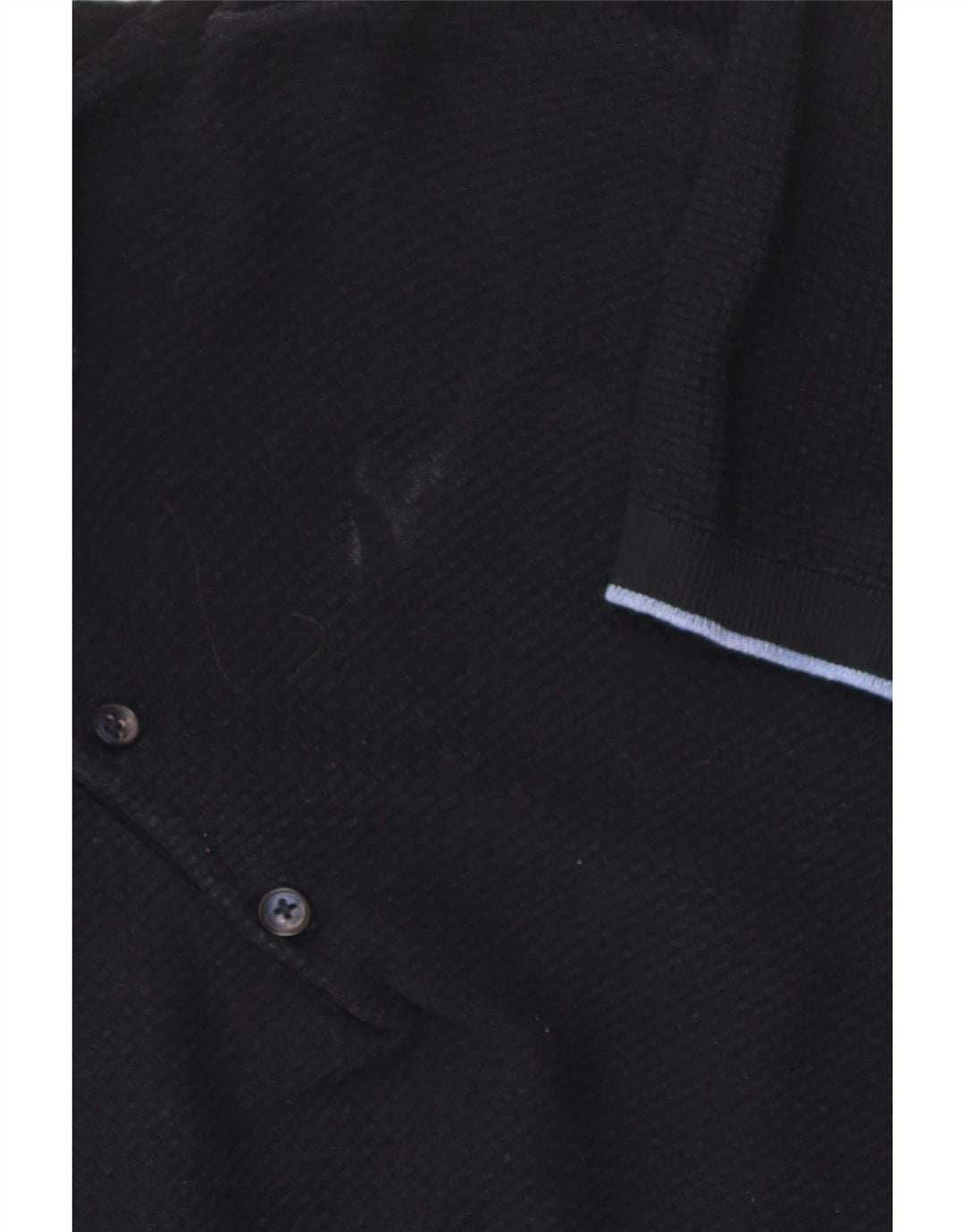 Massimo Dutti Mens Polo Shirt Large Navy Blue Cotton