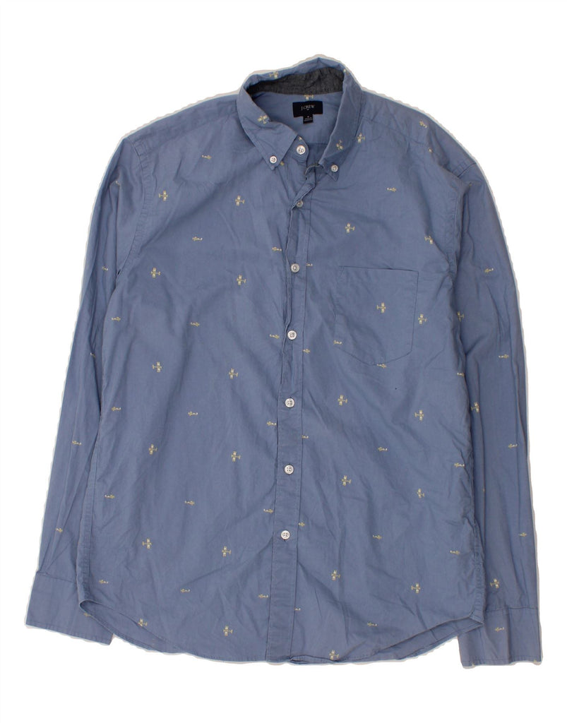 J. CREW Mens Shirt Medium Blue Spotted Cotton Vintage J. Crew and Second-Hand J. Crew from Messina Hembry 